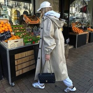 Zara hooded oversized trench coat